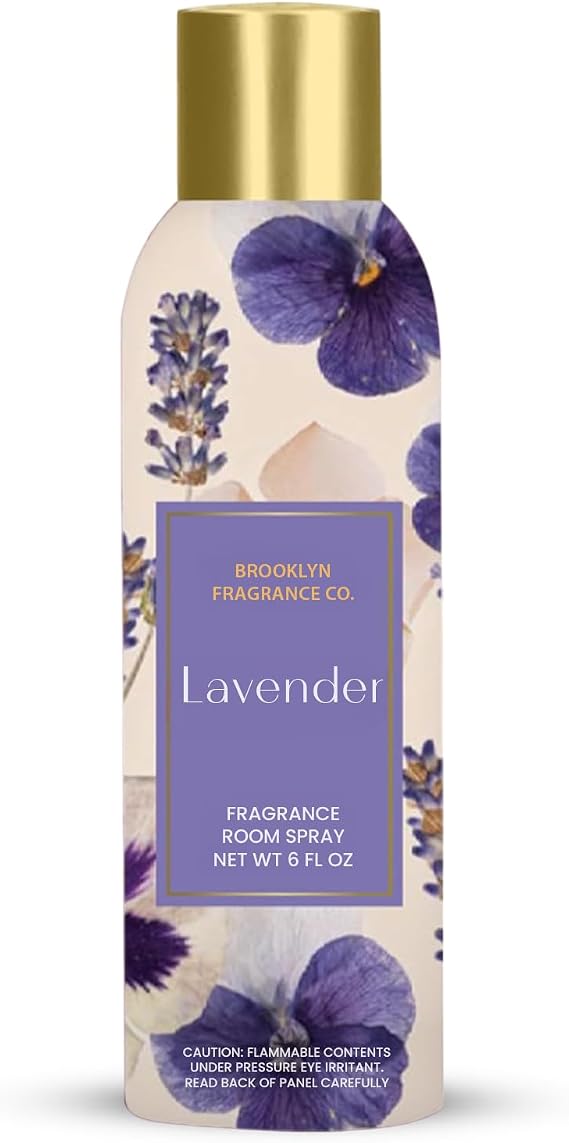 Brooklyn Fragrance Co. Spring Floral Room Spray Premium Lavender Air Freshener -Long lasting home Fragrance Spray for Bathroom, office & small spaces- 6 Fl oz.
