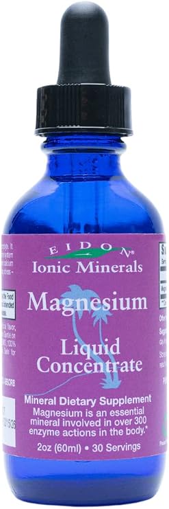Eidon Liquid Magnesium Concentrate - Ionic Magnesium Drops Supplement for Adults, Men and Women, Supports Muscle Relaxation, Bioavailable, No Additives or Preservatives - Magnesium Chloride, 2 oz