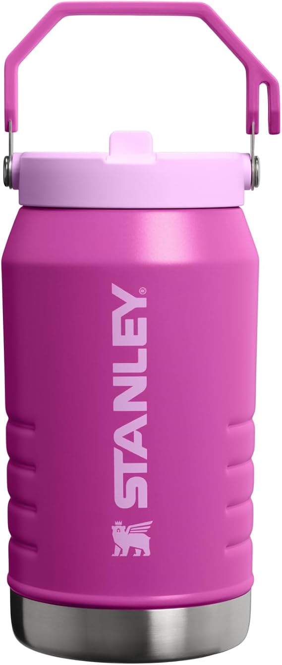 STANLEY IceFlow Flip Straw 2.0 Jug, 64 oz, Dark Blossom
