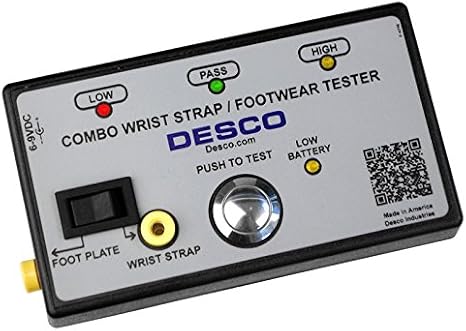 DESCO - ASK-34275 19282 Wrist Strap and Footwear Combo Path to Ground Tester with Stand