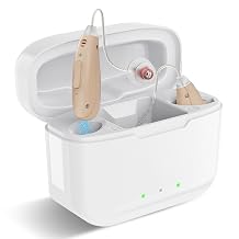 OTC Hearing Aids for Seniors - Rechargeable Hearing Aids Amplifiers Devices with Noise Cancelling, Superior Sound Quality for Adults Hearing Loss, Auto OnOff, 2025 Version Behind The Ear