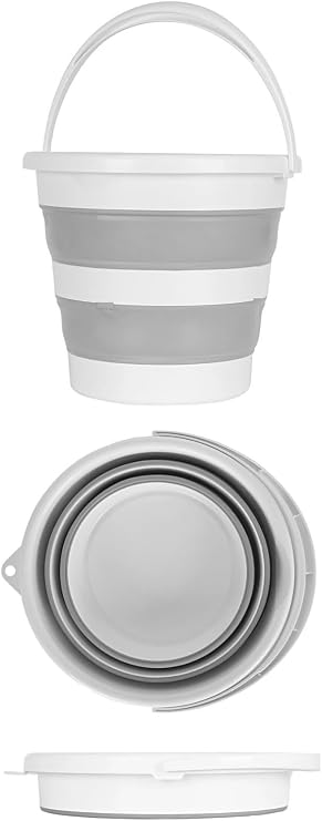 Deconox Katlanabilir Yer Kaplamayan Temizlik Kovası 13 Litre, Banyo, Mutfak ve Temizlik İçin Katlanabilir Kova, Akordiyon Kova