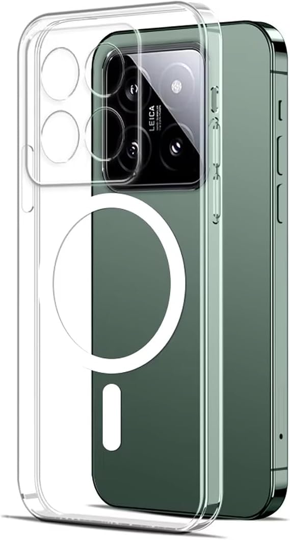 Microcase Xiaomi 14T Pro için Magsafe Manyetik Darbeye Dayanıklı Yarı Esnek Plastik TPU Kılıf - Siyah AL8115