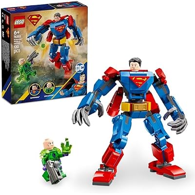 LEGO 76302 Super Heroes Superman Mecha vs. Rex Luther Toy, Toy, Birthday, Present, Blocks, Educational Boy, Girls, Children, 6 Years, 7 Years, 8 Years, 9 Years Old, Figure, Toy
