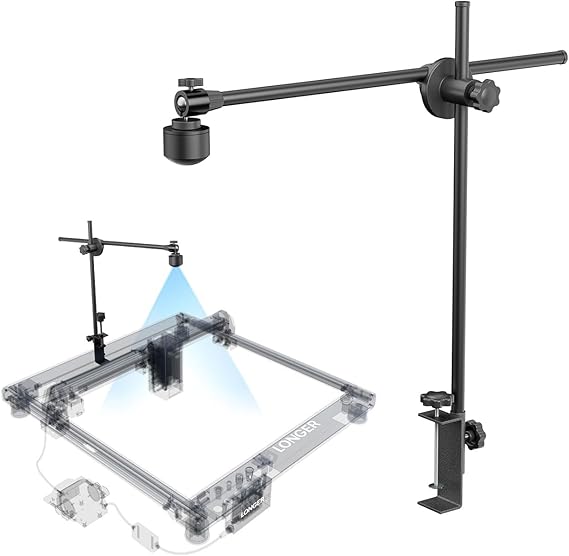 Longer Lightburn Camera for Laser Engraver,5MP Precise Positioning,740 * 560mm Photography Area,Real-Time Multi-Material Engraving Preview