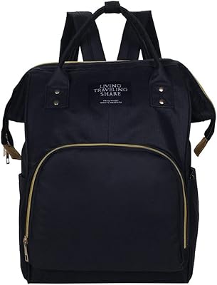 Diaper Bag Nappy Bag Backpack Travel Casual Waterproof Basic Backpack Multi-Function Black