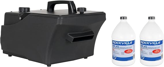 American DJ ENTOUR CHILL Bundle: 800-Watt DMX Low Lying Fog Machine with Wired Remote, (2) RFJG Gallon Water-Based Fog Fluid, Continuous Output Ground Fog Effect, 3-Items