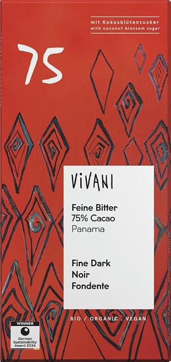 Dark 75% Chocolate Vegan Organic