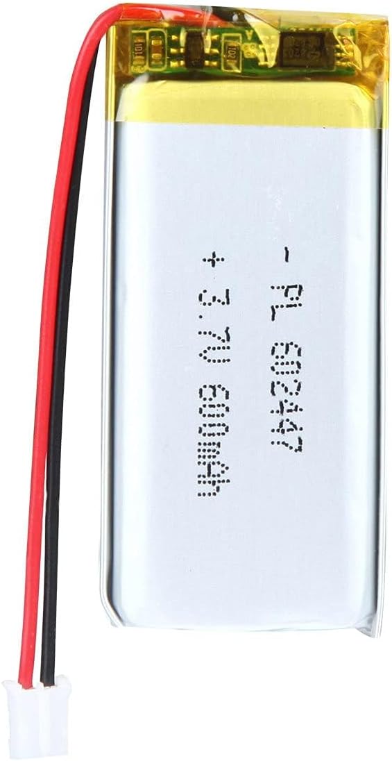 3.7V 600mAh 602447 Lipo Battery Rechargeable Lithium Polymer ion Battery Pack with JST Connector