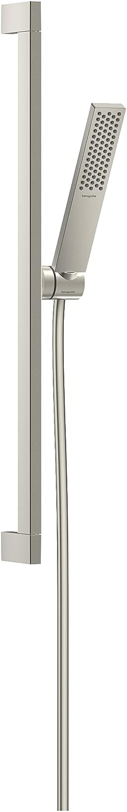 hansgrohe Pulsify E 3-inch 1-Spray Handshower with Slide Bar and Hose PowderRain in Brushed Nickel, 24371821