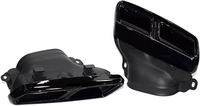 Compatible With Mercedes-Benz E63S AMG Tailing Throat W212 Exhaust Tip Square Mouth Cooling Muffler Black Head 2014-2016Black a