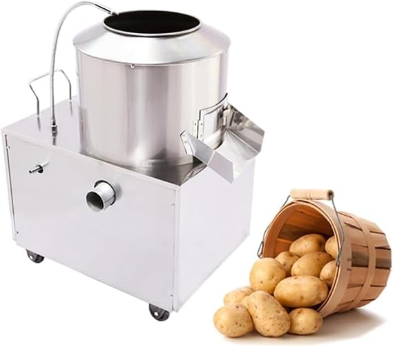 Commercial potato peeler, 1500W potato peeler, output 200 kg/h, for peeling potatoes, taro and sweet potatoes