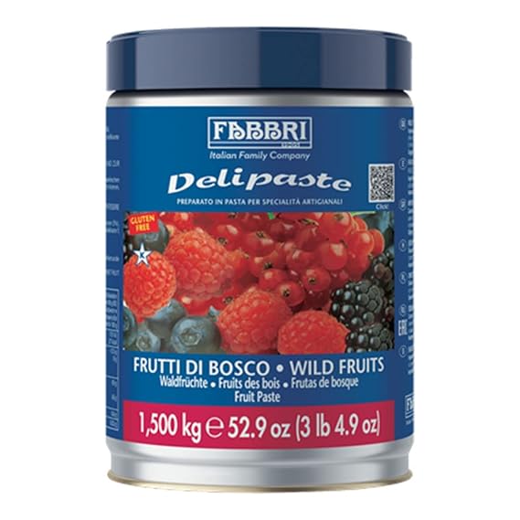 Fabbri Delipaste Wild Fruits Flavoring Compound, 3.3 lb | For Gelato, Ice Cream, Soft Serve, Pastry and Confectionary, 1 Tin