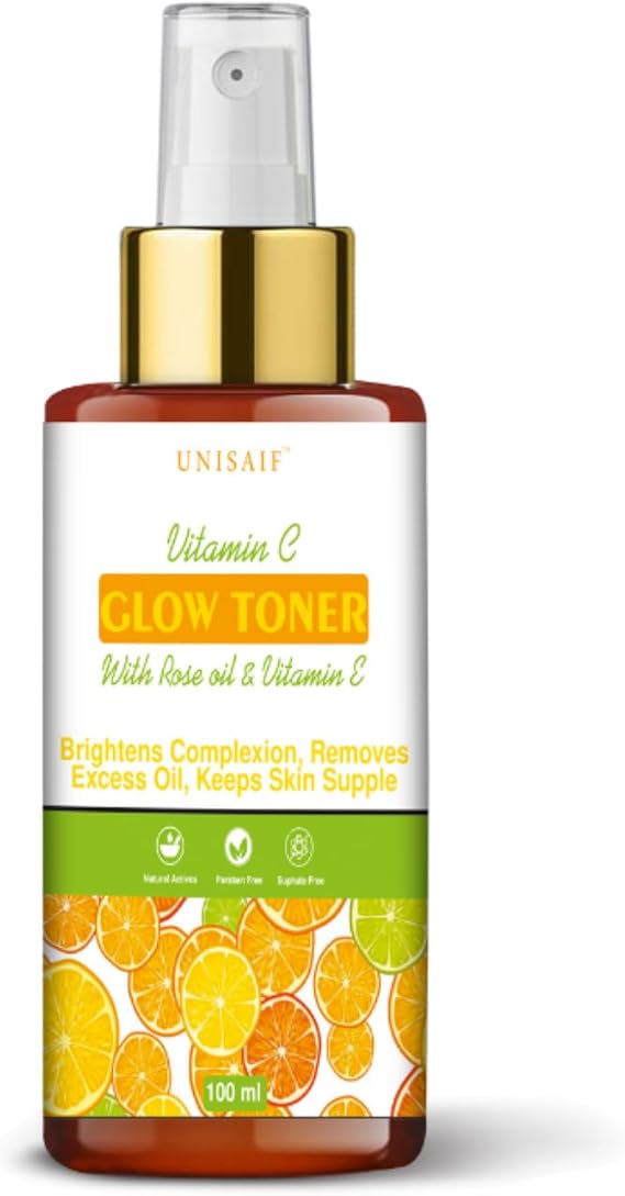 Vitamin C Toner for Face Vitamin C Glow Sensitive Skin Toner | Facial Toner for Brighter Smoother Skin | Face Toner for Women & Men (3.38Fl oz 100 ml)