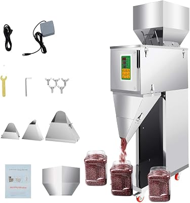 Filling Machine Bottle Filling Machine 10-999g Automatic Particle Filling Machine for Coffee Beans Bag Filling,110V 200W