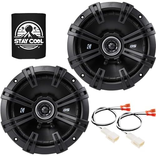 KICKER Speakers 6.5 inch for Mitsubishi Mirage 2014-2019 Upgrade Kit - Pair of DS Series with Harness, Coaxial 6 12 Car Audio FrontRear Door Speaker DSC650, 43DSC6504