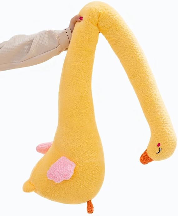 ELAINREN Giant Long Neck Yellow Duck Plush Toy Body Pillow Decor Gifts/55''
