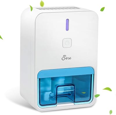 Jese Small Dehumidifier for Bedroom, Portable Mini Dehumidifier for 1800 Cubic Feet Small Room, Electric Home Dehumidifier for RV, Bathroom, RV Trailer, Closet, Baby Room, Basement, Kitchen Blue