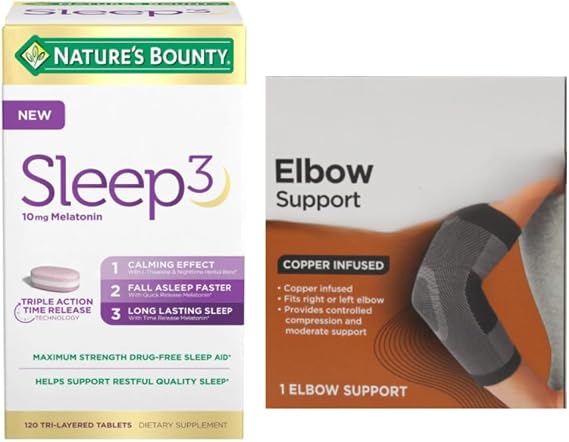 Natures Bounty Sleep 3 10mg Melatonin , Triple Action Time-Release Sleep Supplement with L-Theanine & Herbal Blend (120 Tri-layered Tablet )