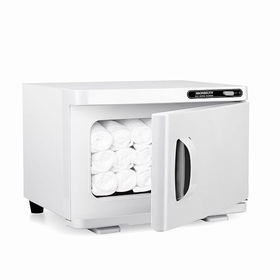 Hot Towel Warmer, 8L Professional Towel Warmer Cabinet Auto Reheat (White) | Facial&Spa Towel Warmer with Stainless Steel Racks, Fast Heating, Towel Heater for Spa, Salon, Beauty, Barber, Massage, Home