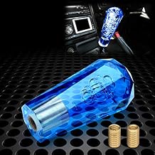 JDMBESTBOY Shift Knob Stick Crystal Transparent Bubble Blue Throw Gear Shifter 10cm