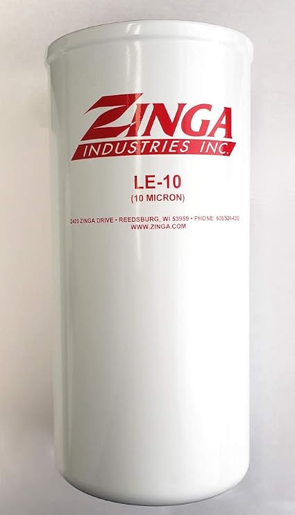 ZA LE-10-2PK - Zinga Spin on Filter 10 Micron 1-1/2''-16 Threads (2 Pack)
