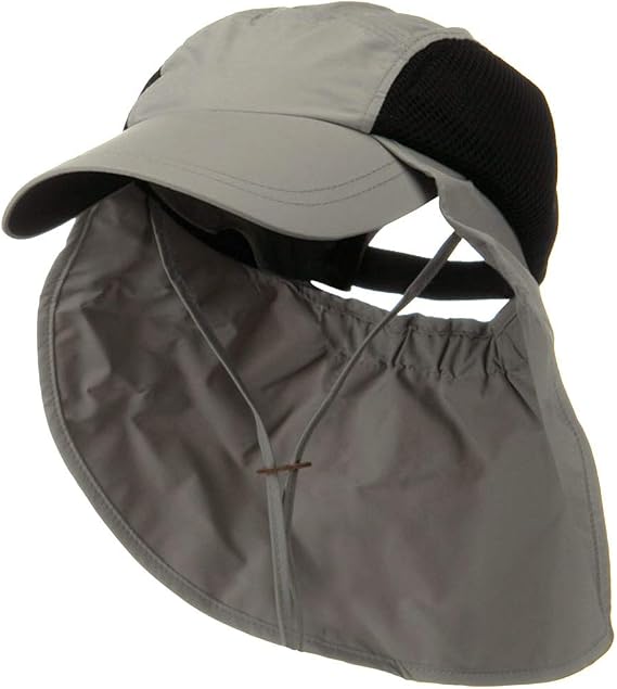 Juniper UV 50+ Talson Side Mesh Flap Cap - Grey