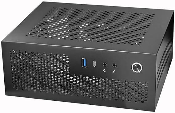 A09 HTPC Computer Case Mini ITX Gaming PC Chassis Desktop Chassis USB3.0 Type-C Computer Case Black