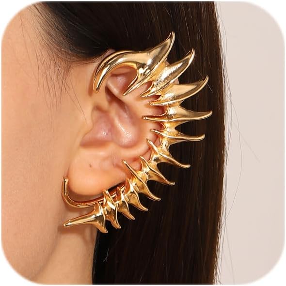 Punk Devil Ear Cuff Earring - Vintage Dragon Claw Gothic Cartilage Ear Wrap Earrings for Women - Halloween Jewelry