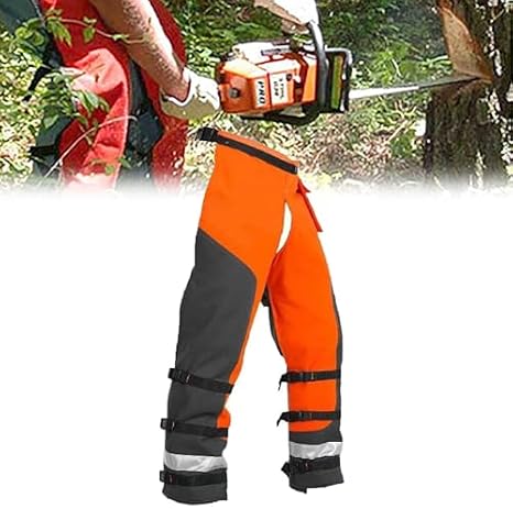 Chainsaw Protective Pants, 9-Layer Safety Trousers with Adjustable Belt, Anti-Cutting Design for Professional Logging and Wood Cutting