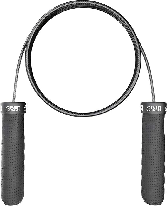 Sweet Sweat Performance Jump Rope ~ 10ft Adjustable Length Rope for Fitness and Speed Training ~ Includes Mesh Cary Bag & Bonus Rope
