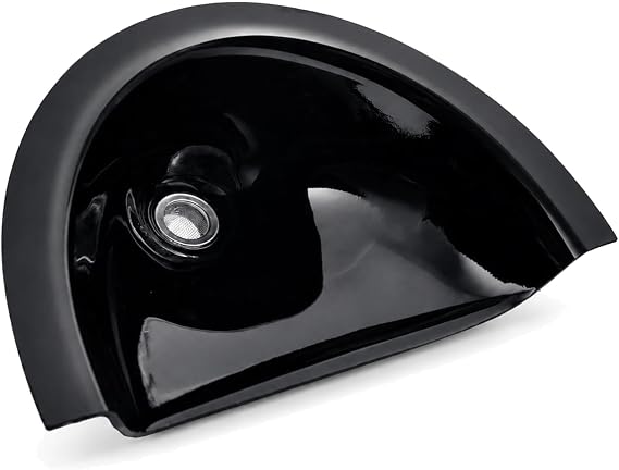 Composting Toilet Urine Diverter - Adjustable Urine Separator for DIY Dry & Bucket Toilets | Fits Camper Vans, RVs, Boats & Off-Grid Cabins | Easy-Clean ABS, Made in Wales (Black)