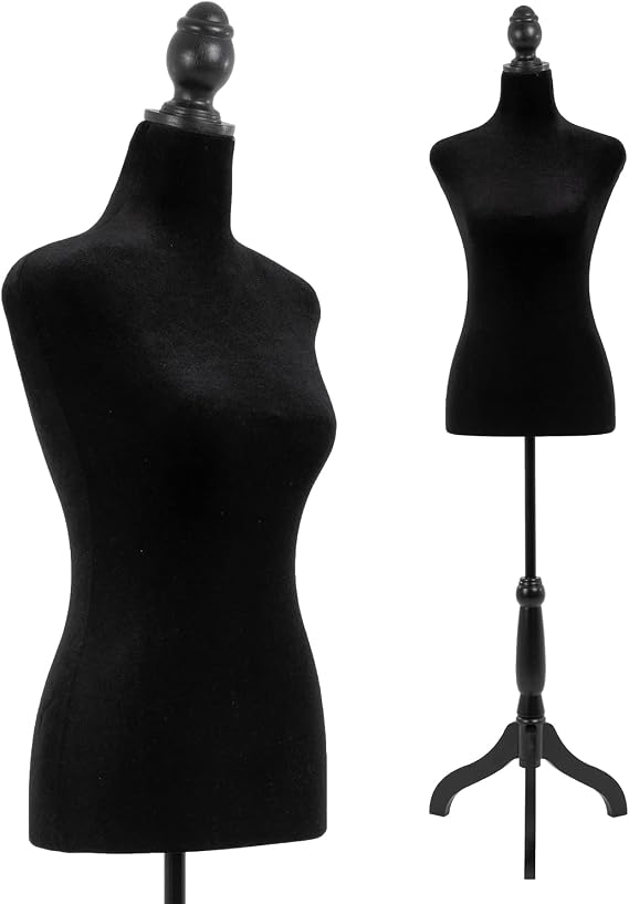 PayLessHere | Female Mannequin Torso | Black | Lightweight