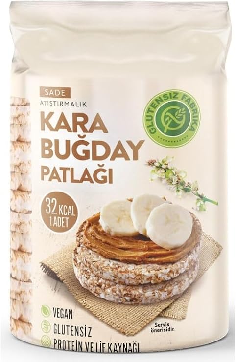 Karabuğday Patlağı Sade 1 Paket Glutensiz Vegan Sade 100 Gram