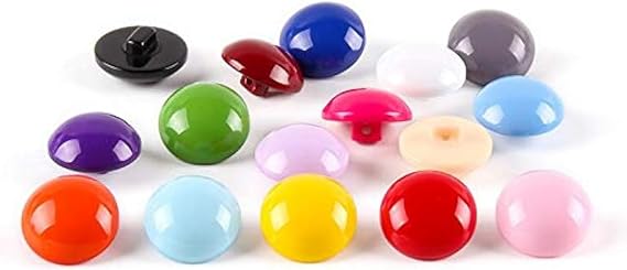 80pcs Colorful Mushroon Shape Bead Cap Half Ball Buttons for Crafting Sewing Scarpbooking Scarf and Clothes (Color -12.5mm -80PCS)