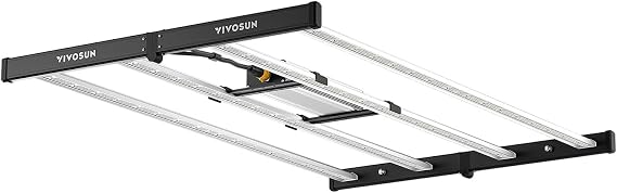 VIVOSUN VSFL3000 300W LED Grow Light Foldable 4-Bar Dimmable Full Spectrum | UR/FR supplemental wavelengths enhance vegetative and flowering stages