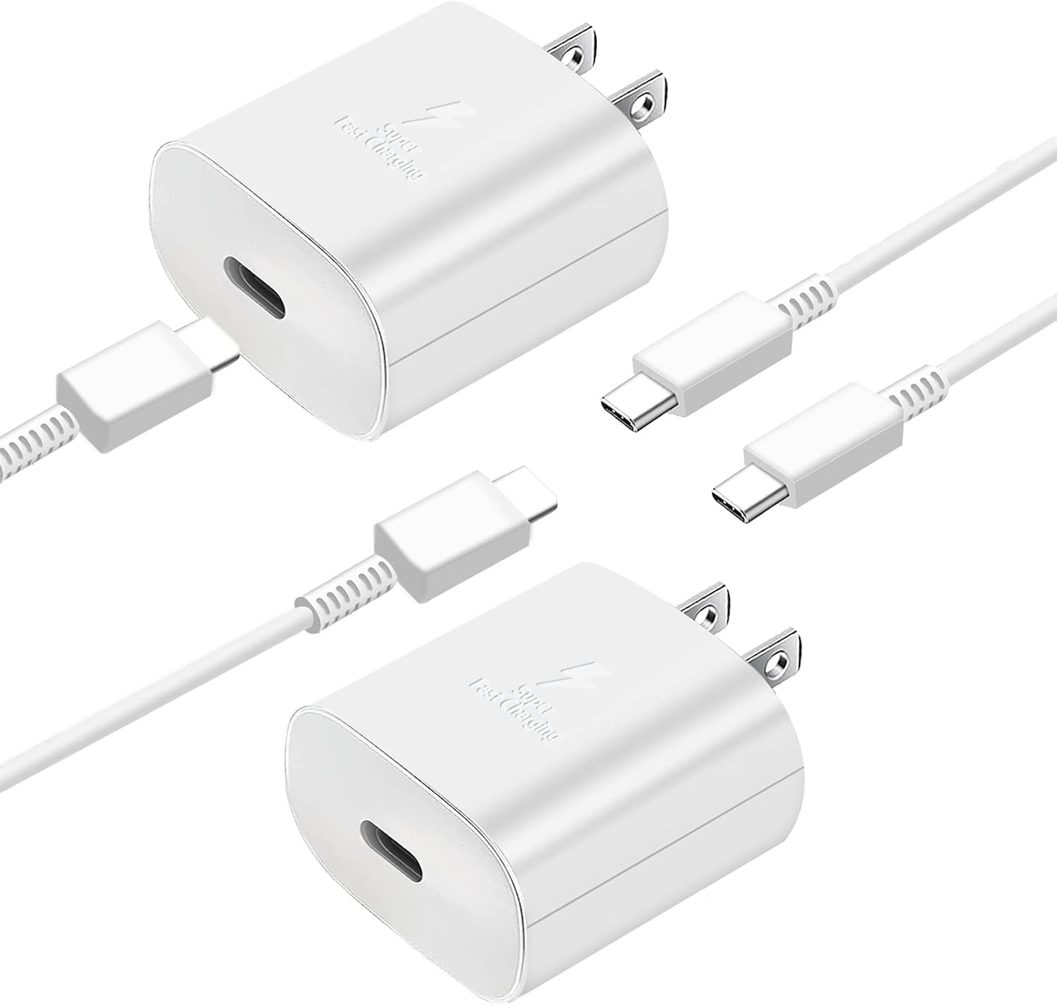 2-Pack USB-C Power Supply Cord Fast Charger for MacBook Air 13 12 inch Retina 2022202120202019 2018 M1 A2337 A2179 A1932 for iPad Pro 12.9 Gen 43 Air 4th 5th,Mini 6th,45W 30W USB C to C Cable
