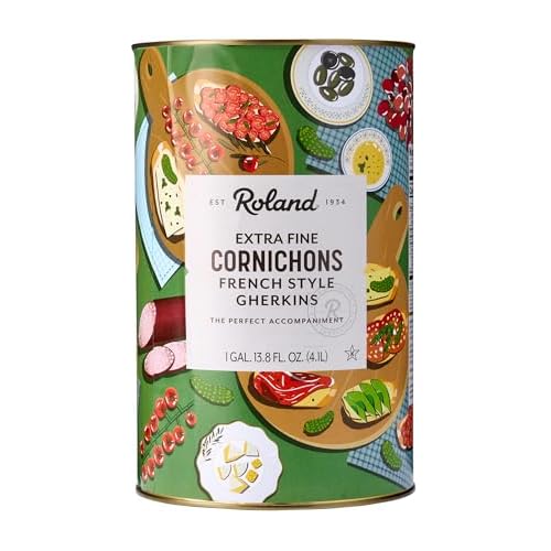 Roland Foods Premium Quality Small Cornichons, Specialty Imported Food, 4.1-Liter Can