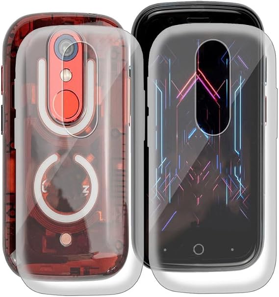 Phone Case for Unihertz Jelly Star (3.00 Inch), Silicone Shockproof Shell Bumper Cover, Clear + Cute Pattern Design Case for Unihertz Jelly Star [Ultra-Slim X Anti-Yellowing] - [2 Pieces]