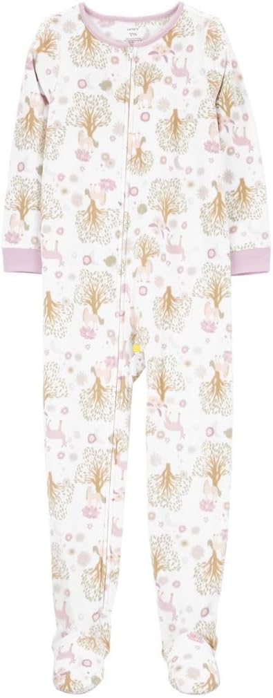 Carter's Big Girls Footed Microfleece PJ's Sleeper Pajamas