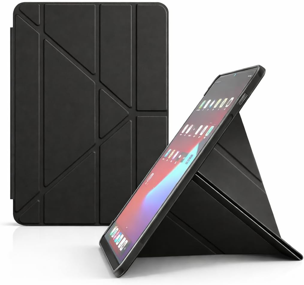 Coverzone Honor Pad X9 ile uyumlu 11.5 inç Kılıf Kalem Koyma Bölmeli Stand Olan Uyku Modlu Suni Deri, Yarı transparan Silikon Arka Yüzey ergonomik yapılı, Attravtive Smart Cover Siyah