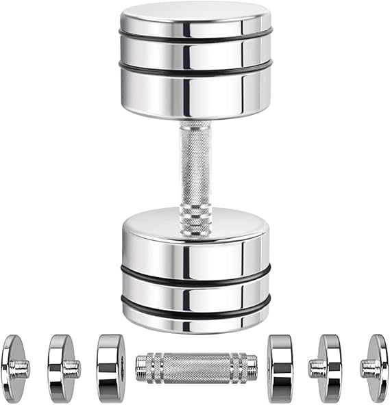 Northdeer Dumbbells Set, Adjustable Ultracompact Chrome Weights Home