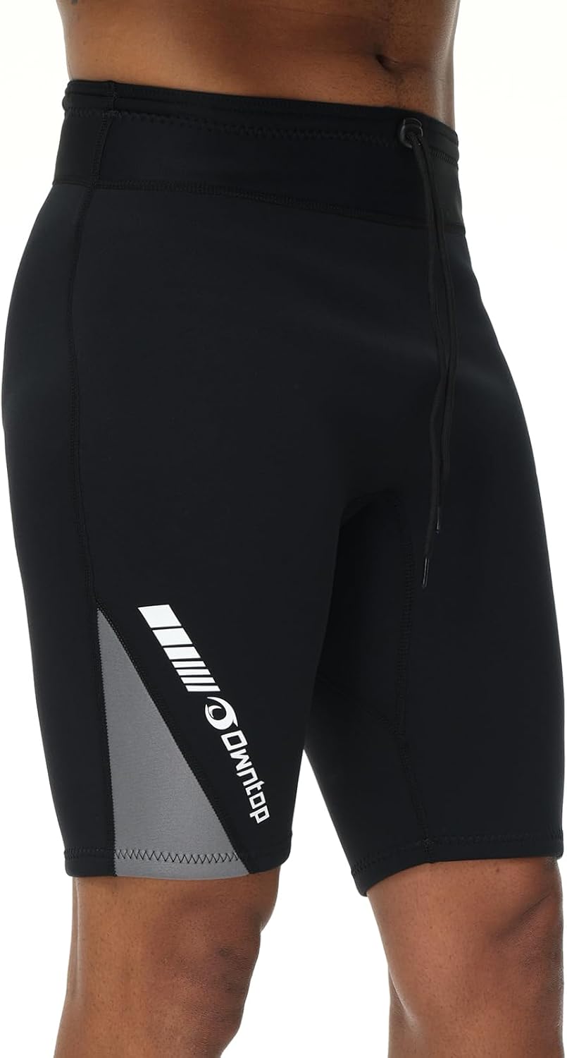 Owntop Neoprene Shorts 2MM | Wetsuit Pants Womens & Mens | Adjustable Waistband | Lightweight & Flexible | All Watersports - Surfing, Snorkeling, Swimming