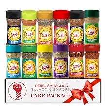 Seasoning Salt Free Variety 12 Pack Care Package Gift Basket by Rebel Smuggling Galactic Emporium. 1 Bottle Each of 12 Different Flavors.