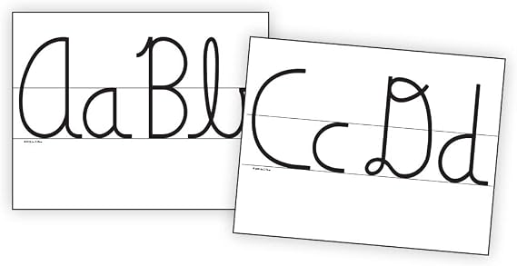 Learning Without Tears Cursive Wall Cards, Large Font Alphabet, 2nd Grade+