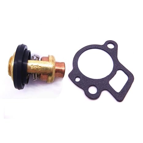 Boat Engine Thermostat Kit 66M-12411-00 66M-12411-01 for Yamaha 9.9-70HP | with Gasket 65W-12414-00 62Y-12414-00 for 4-Stroke Outboard Motor, 60C/140F