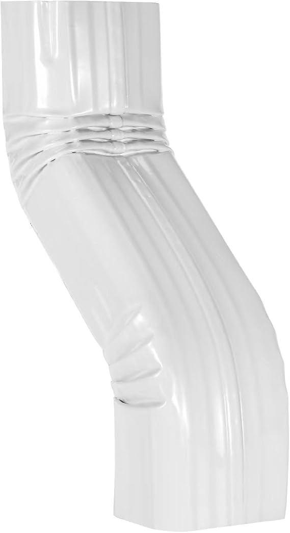 VYH Downspout Leader Gutter Offset 2x3 White (Offset 3" 2x3 A Style S Elbow)