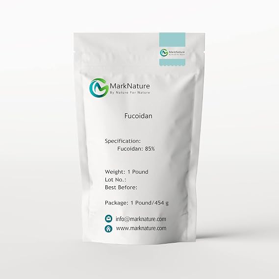MARKNATURE Fucoidan Powder, Purity 85%, Marine Sulfated Polysaccharide, 1 Pound