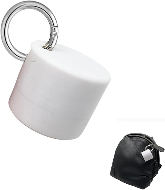 Keychain ring case Jewelry Box Case, Traveling Jewelry Holder Storage, Pill Box Keychain Container(White)