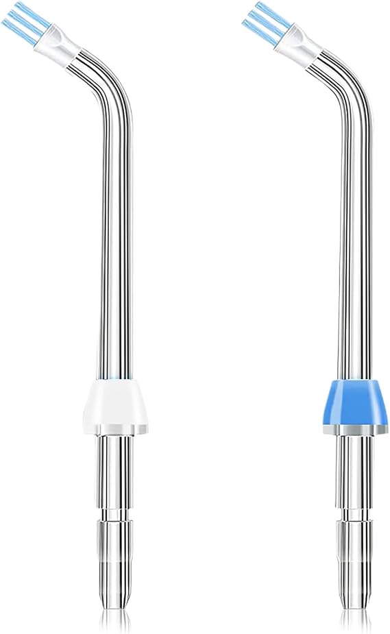2 pcs Plaque Seeker Replacement Tips for Waterpik Flosser | Plaque remove brisles heads for waterpik water flosser oral irrigator,water floss replacement plaque brush head accessories